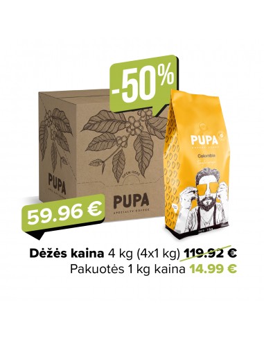 PUPA Colombia pupelėmis, 4 vnt po 1 kg